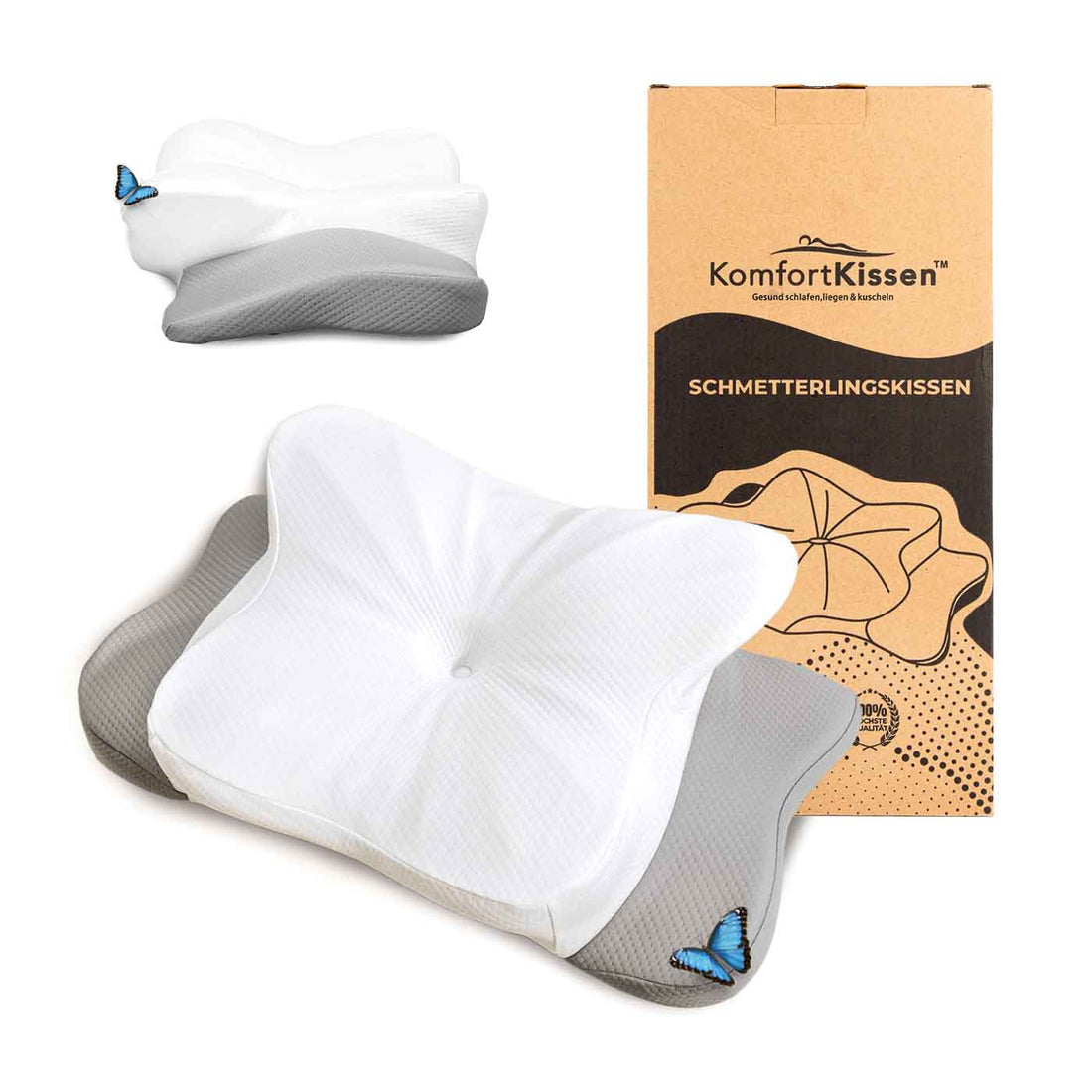Schmetterlingskissen | Orthopädisches Kissen gegen Rückenschmerzen-0