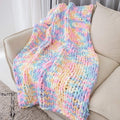 Handgestrickte Chenille Kuscheldecke-1
