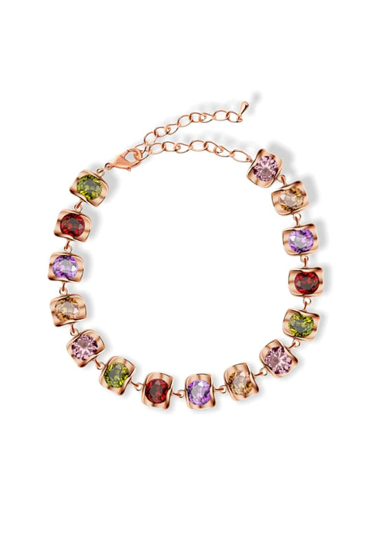 18 Karat rose gold rainbow bracelet